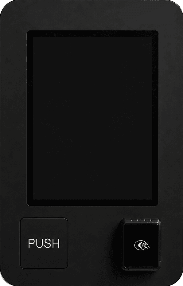 The STACKD machine's touchscreen